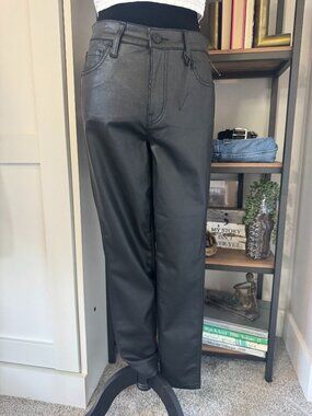 Kut From The Kloth Black Coated Denim-like Ankle Skinny Jeans - Size 8 - NWT